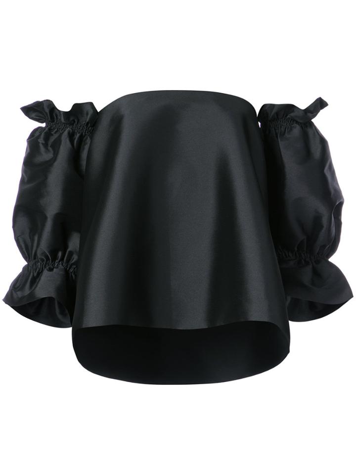 Sachin & Babi Verna Satin Off-the-shoulder Top - Black