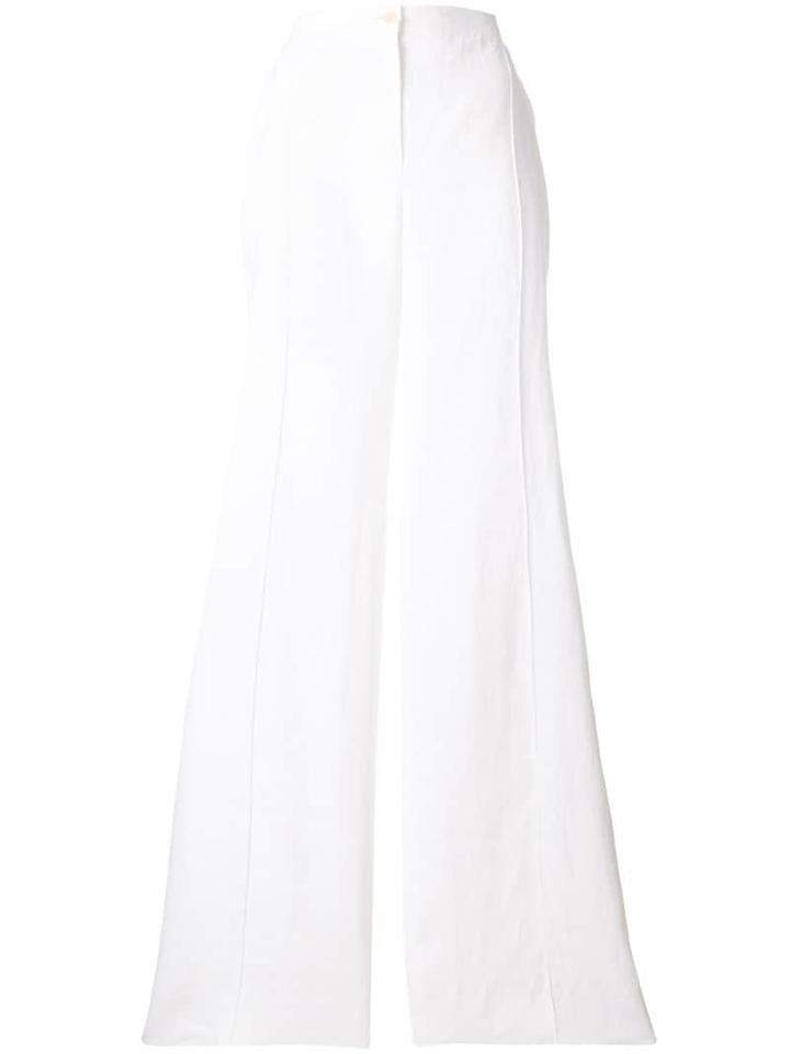 Giorgio Armani Pre-owned Mid Rise Wide-legged Trousers - White