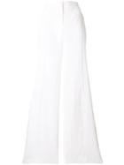 Giorgio Armani Pre-owned Mid Rise Wide-legged Trousers - White
