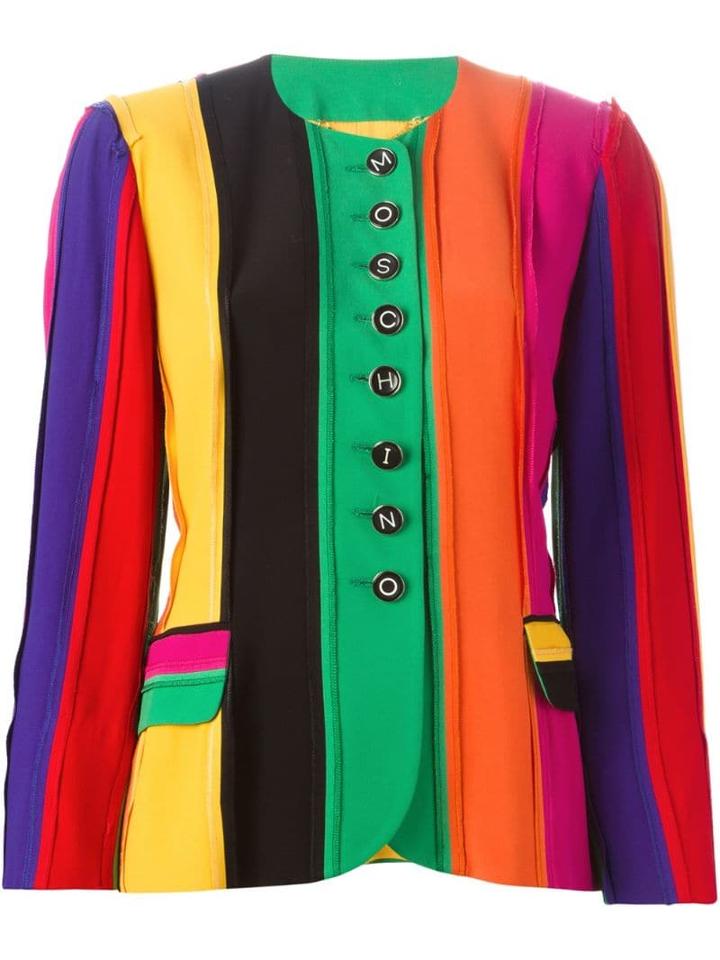 Moschino Pre-owned Striped 3/4 Sleeve Jacket - Multicolour