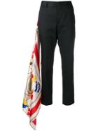Msgm Scarf Detail Trousers - Black