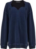 Y/project Sweetheart-neck Sweatshirt - Blue