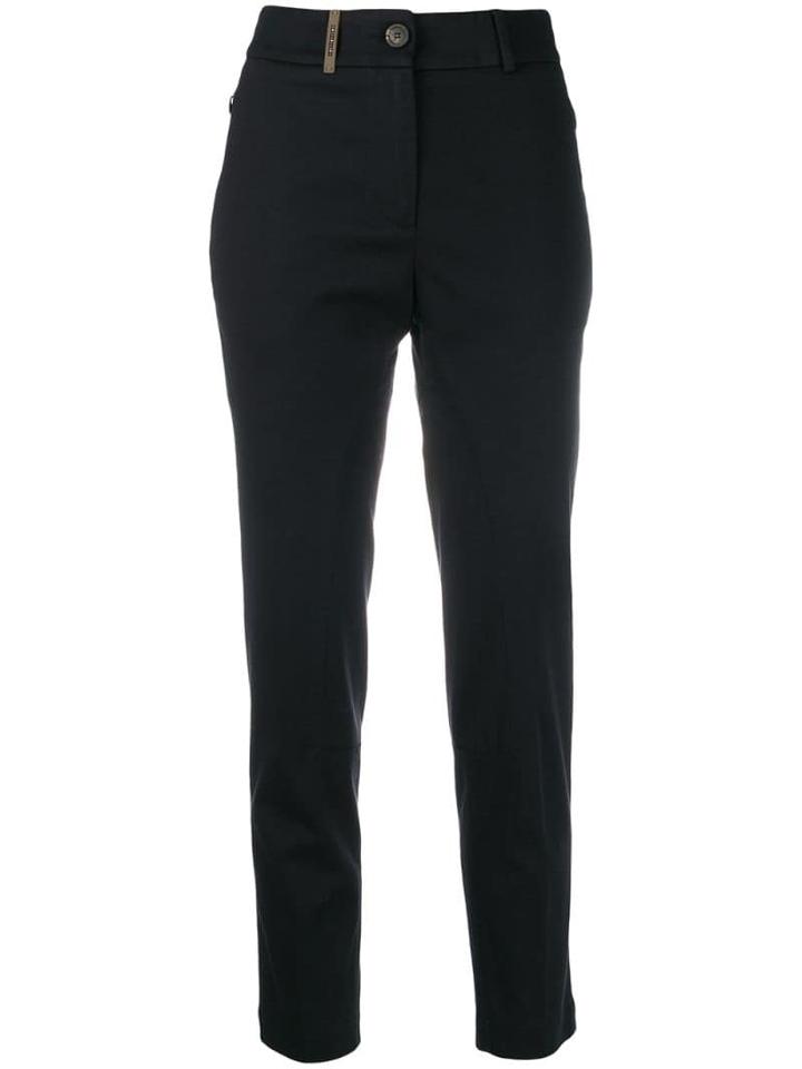 Peserico High Waisted Trousers - Black