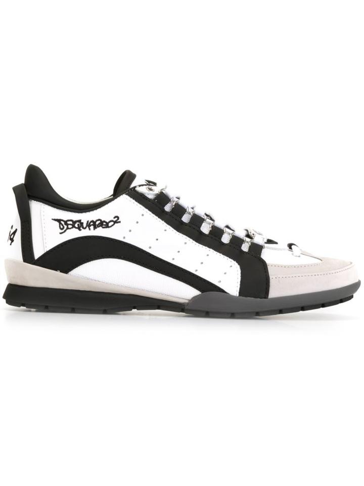 Dsquared2 251 Sneakers, Men's, Size: 43, White, Leather/nubuck Leather/rubber