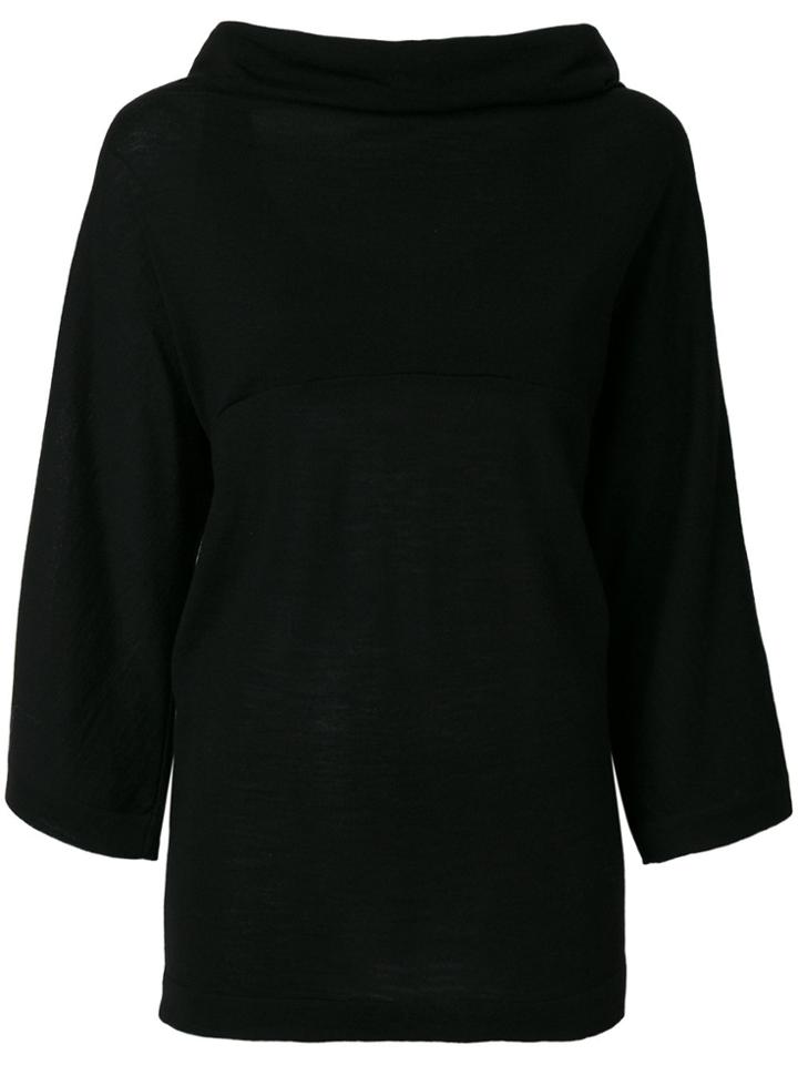Alberta Ferretti Draped Top - Black
