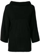 Alberta Ferretti Draped Top - Black