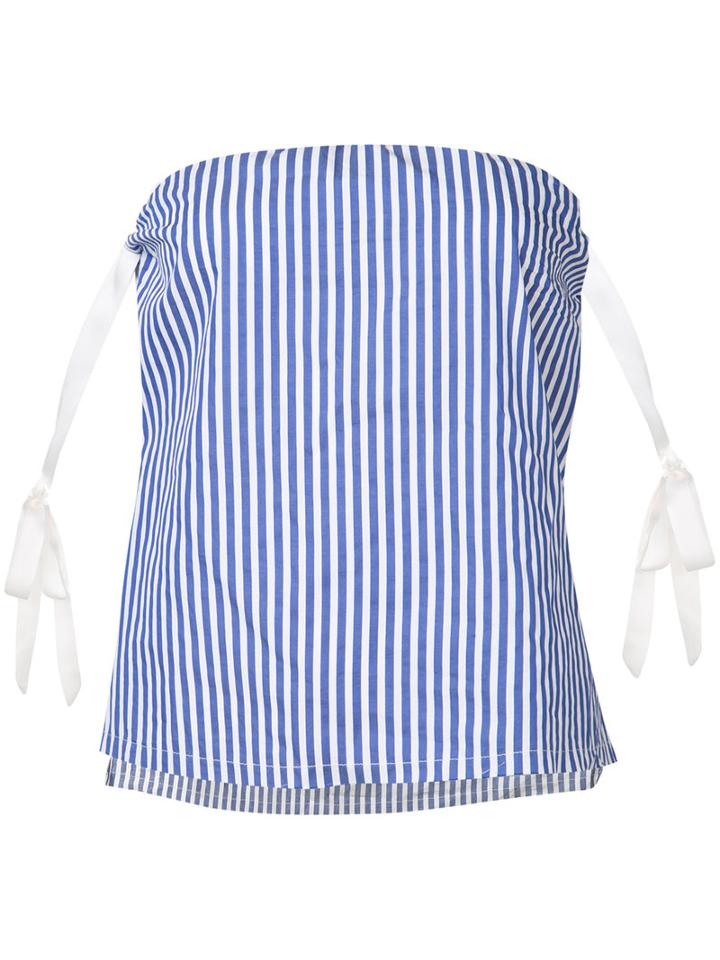 Rta - Ribbon Strap Tank - Women - Silk/cotton - S, Blue, Silk/cotton