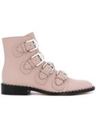 Givenchy Elegant Ankle Boots - Pink & Purple