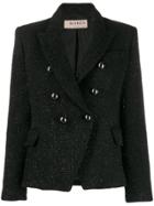 Blanca Tweed Double-breasted Jacket - Black