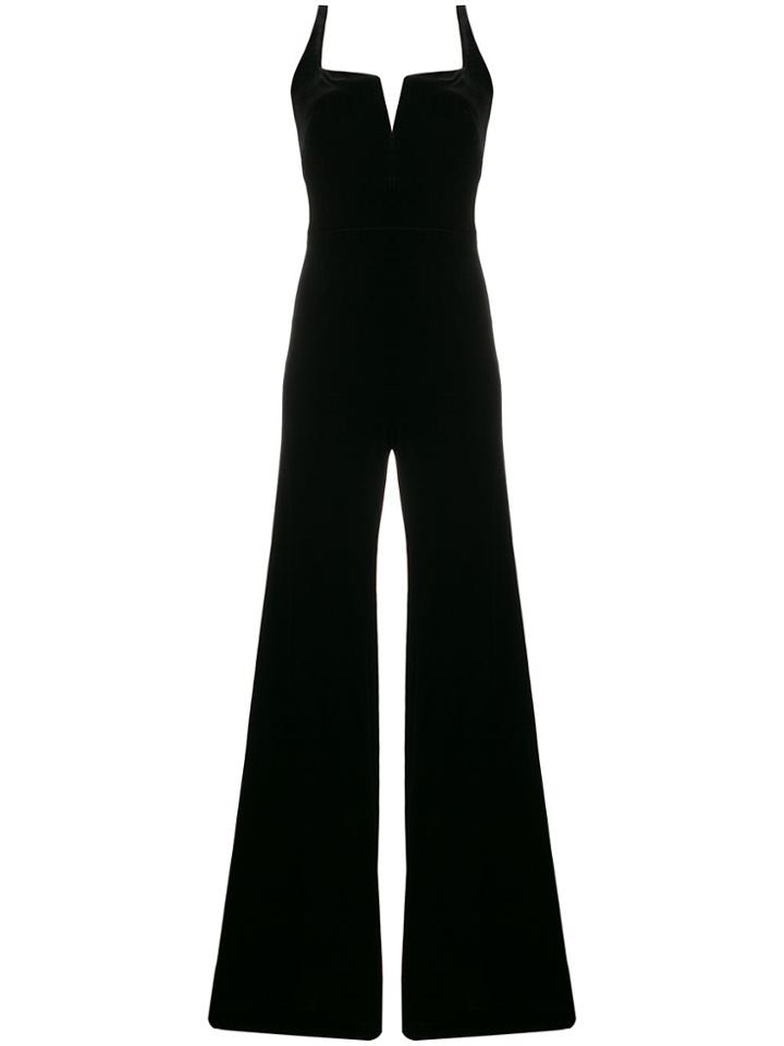 Galvan Velvet Elipse Jumpsuit - Black