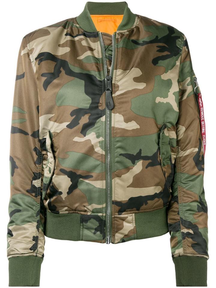 Alpha Industries Reversible Bomber Jacket - Green