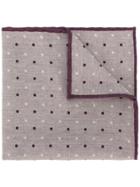 Eleventy Polka Dot Patterned Handkerchief - Grey
