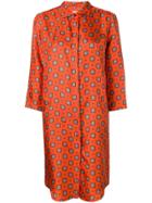 Alberto Biani Printed Shirt Dress - Orange
