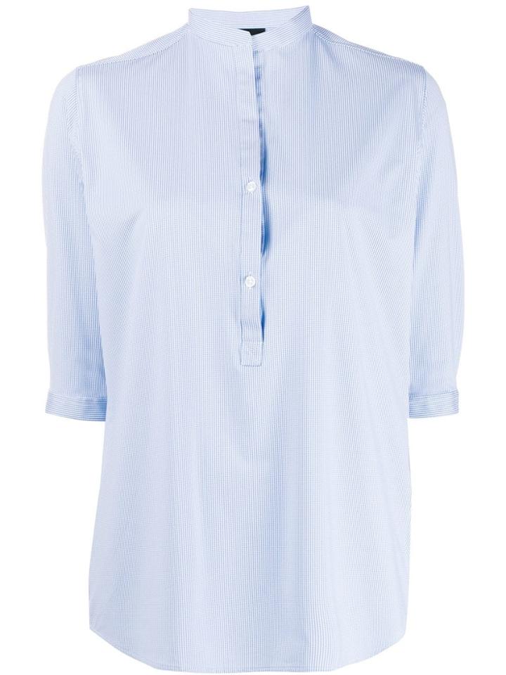 Rrd Striped Henley Shirt - Blue