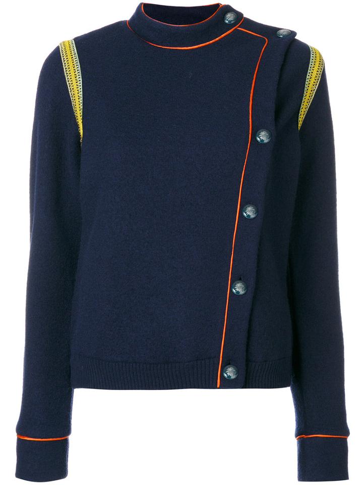 Etro - Military Jacket - Women - Cotton/polyamide/polyester/wool - 44, Blue, Cotton/polyamide/polyester/wool