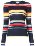 Frame Denim Rainbow Stripe Sweater - Blue