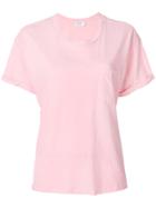 Frame Denim Pocket Detail T-shirt - Pink & Purple
