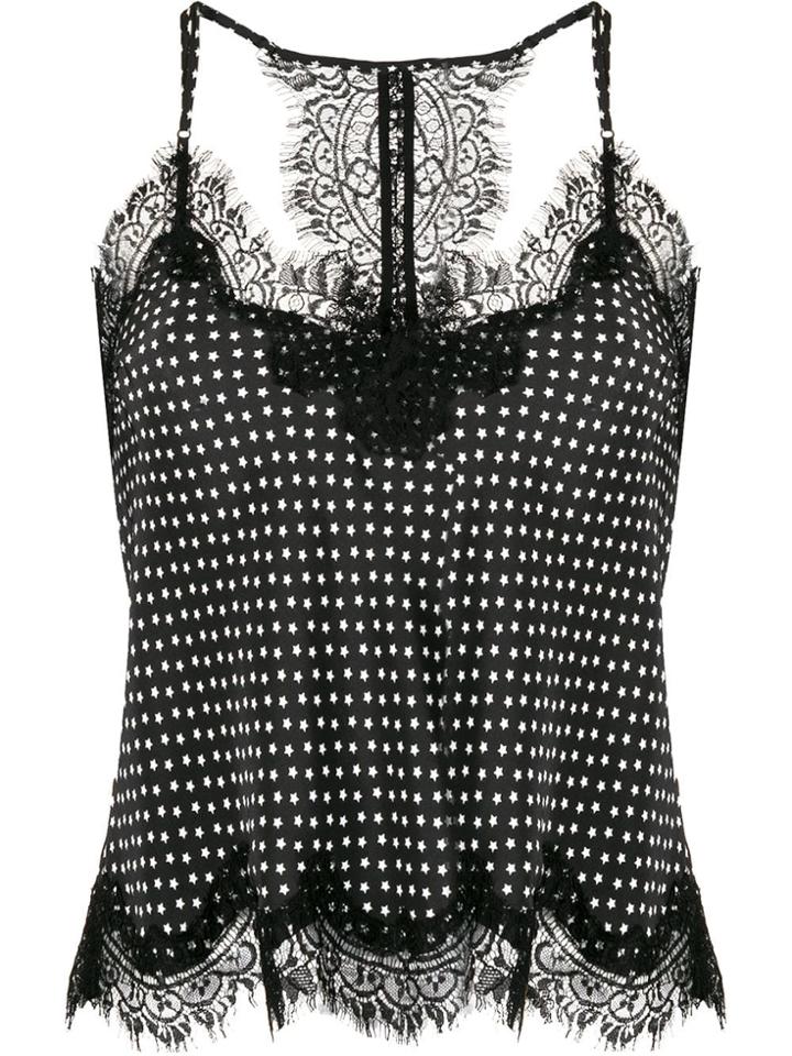 Gold Hawk Dove Star Print Vest - Black