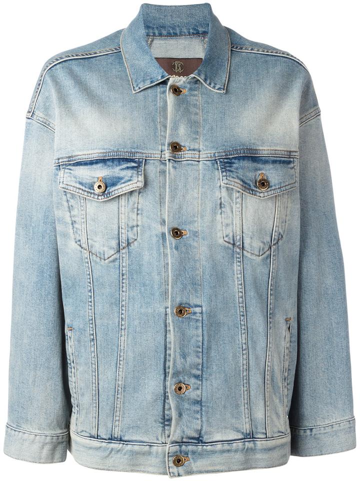 Roberto Cavalli - Star Denim Jacket - Women - Cotton/spandex/elastane - 44, Blue, Cotton/spandex/elastane