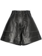 Ganni High-waisted Shorts - Black