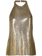 Fannie Schiavoni Backless Sequined Top - Gold