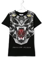 Philipp Plein Kids 'angry Eyes' T-shirt, Girl's, Size: 14 Yrs, Black