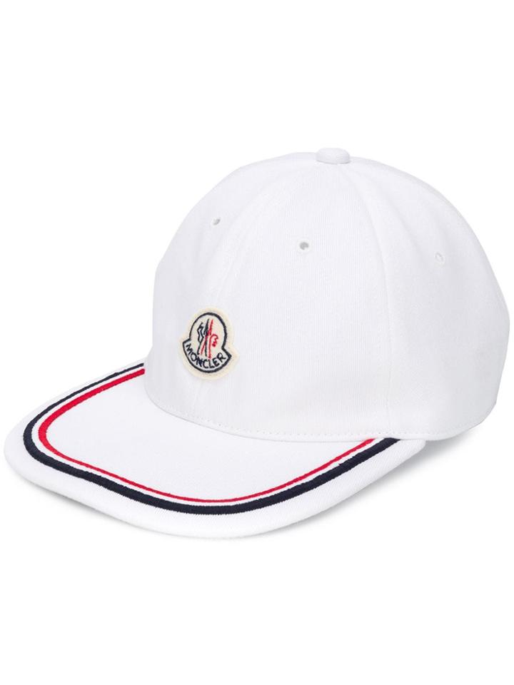 Moncler Striped Cap - White