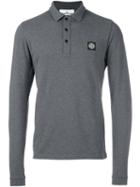Stone Island 'mm' Polo Shirt, Men's, Size: Large, Grey, Cotton/spandex/elastane