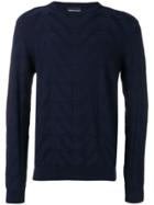 Emporio Armani Fantasia Knit Sweatshirt - Blue