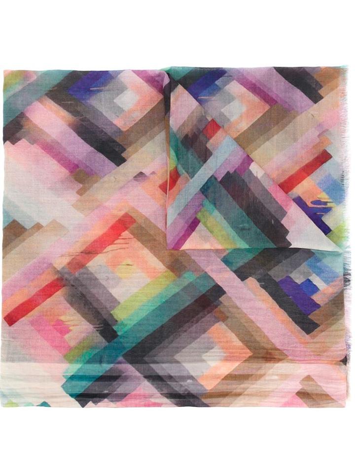 Faliero Sarti 'assur' Scarf, Women's, Pink/purple, Cotton/silk