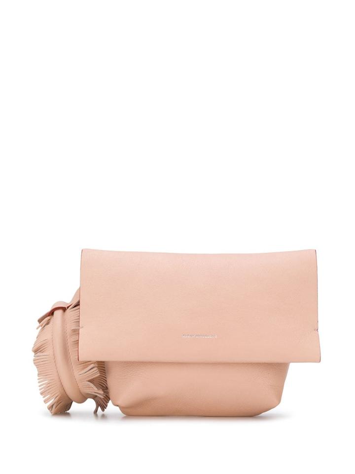 Elena Ghisellini Fringed Wrist Strap Clutch - Pink