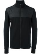 Michael Kors High Neck Zipped Jacket, Men's, Size: Large, Black, Cotton/spandex/elastane/nylon