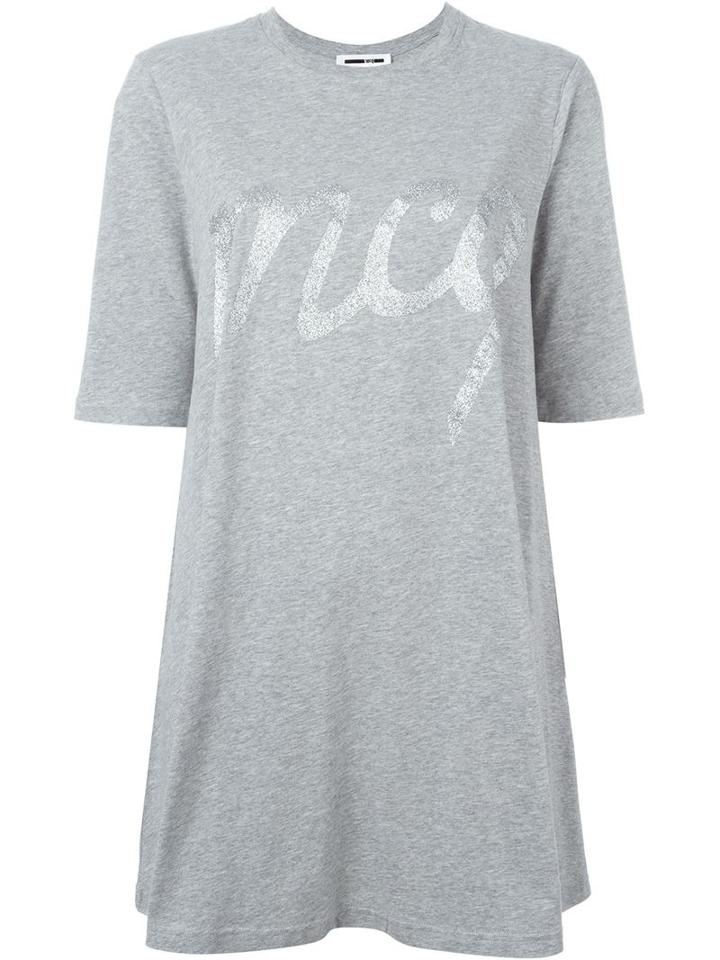 Mcq Alexander Mcqueen Handwritten Mcq Print T-shirt, Women's, Size: S, Grey, Cotton