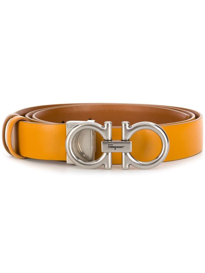 Salvatore Ferragamo Logo Buckled Belt - Yellow