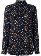 Saint Laurent Star Print Shirt, Women's, Size: 40, Black, Viscose