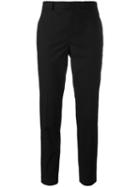 Red Valentino Cropped Trousers, Women's, Size: 42, Black, Cotton/spandex/elastane