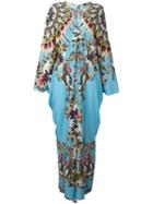 Roberto Cavalli 'day Dream' Kaftan Dress, Women's, Size: 42, Blue, Silk