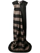 Rick Owens Long Striped Gown - Black