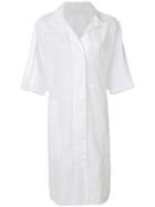 Elongated Shortsleeved Shirt - Women - Cotton - 6, White, Cotton, Victor Alfaro