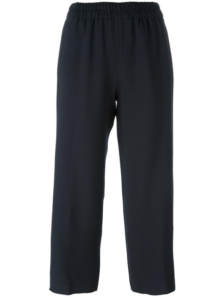 Forte Forte Elastic Waistband Pants, Women's, Size: 1, Blue, Cupro/viscose/virgin Wool