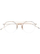 Thom Browne Eyewear Aviator Glasses - Metallic