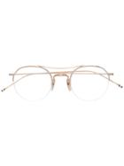 Thom Browne Eyewear Aviator Glasses - Metallic