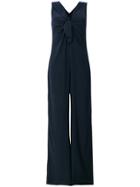 Aspesi Knot Detail Jumpsuit - Blue
