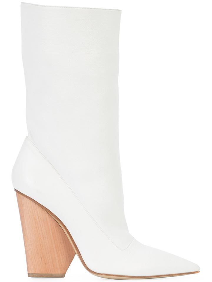 Paul Andrew Pointed Toe Boots - White