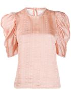 Ulla Johnson Arleigh Ruffle Sleeve Blouse - Pink