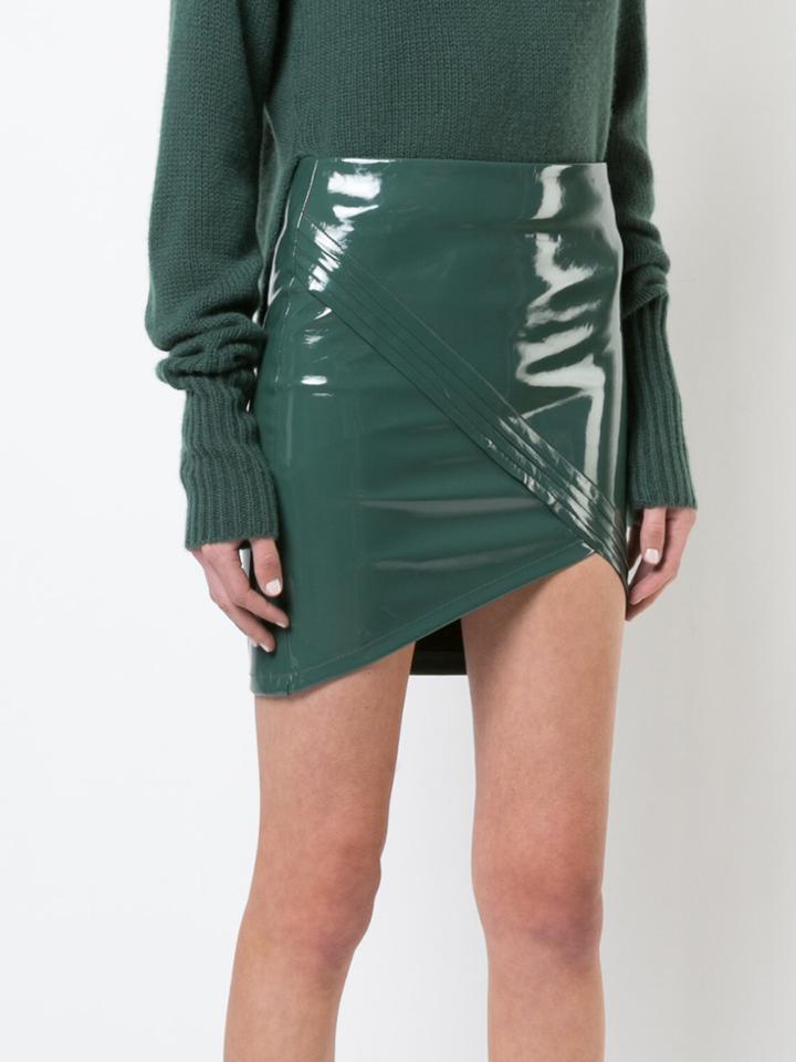 Rta Blossom Pvc Mini Skirt - Green