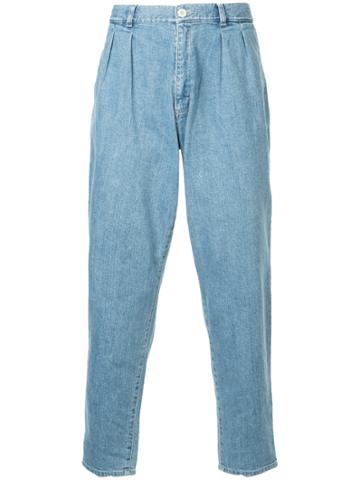 En Route High-waisted Cropped Jeans - Blue