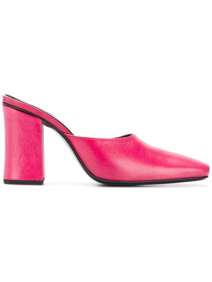 Dorateymur Chunky Heel Mules - Pink & Purple