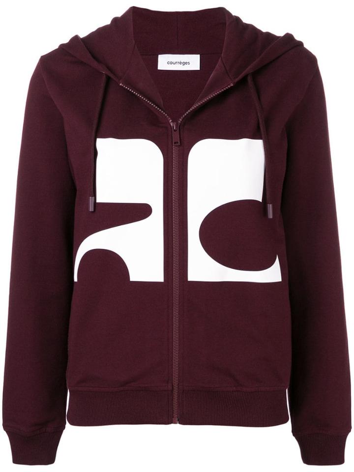Courrèges Courrèges 318js09j005 Burgundy White Logo - Red