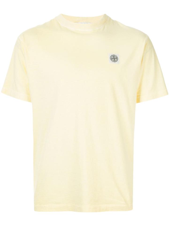 Stone Island Overdyed Logo Patch T-shirt - Yellow